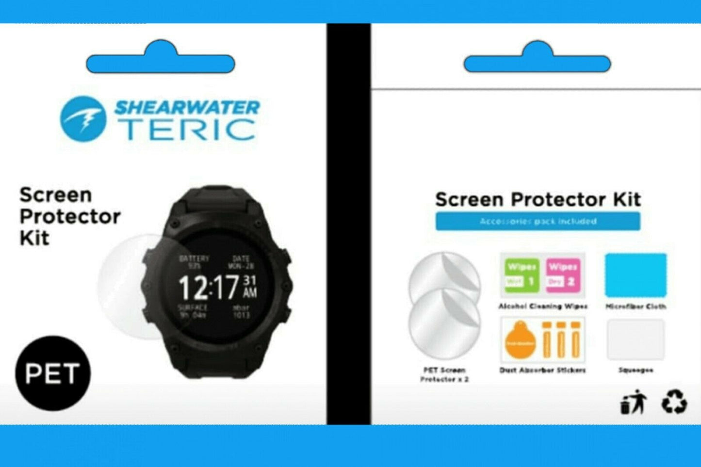 Shearwater Teric Screen Protector X2 in pack ~ Original By Shearwater