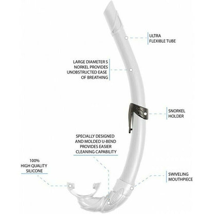 Cressi Calibro Dive Mask + Corsica Snorkel Set - White & Pink