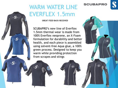 Scubapro 长袖前拉链上衣 1.5 毫米 / 女式