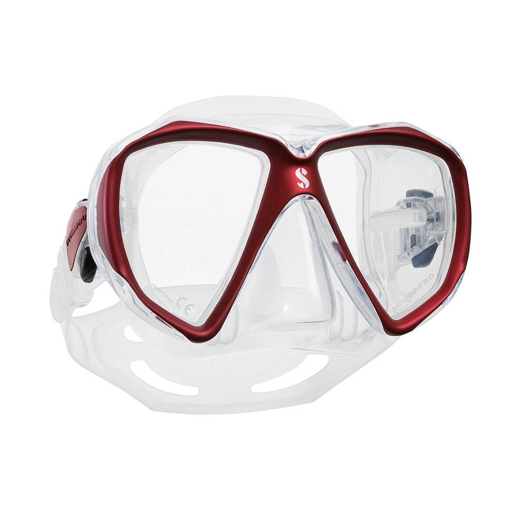 Scubapro Spectra 面罩透明/红色 W 呼吸管和手提包套装