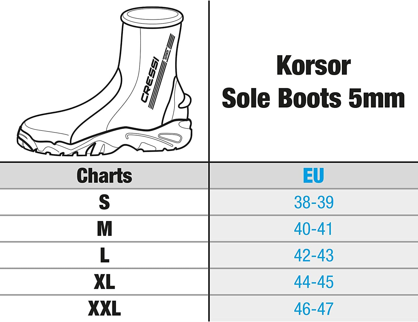 Cressi Korsor Rigid Sole Boots 5mm