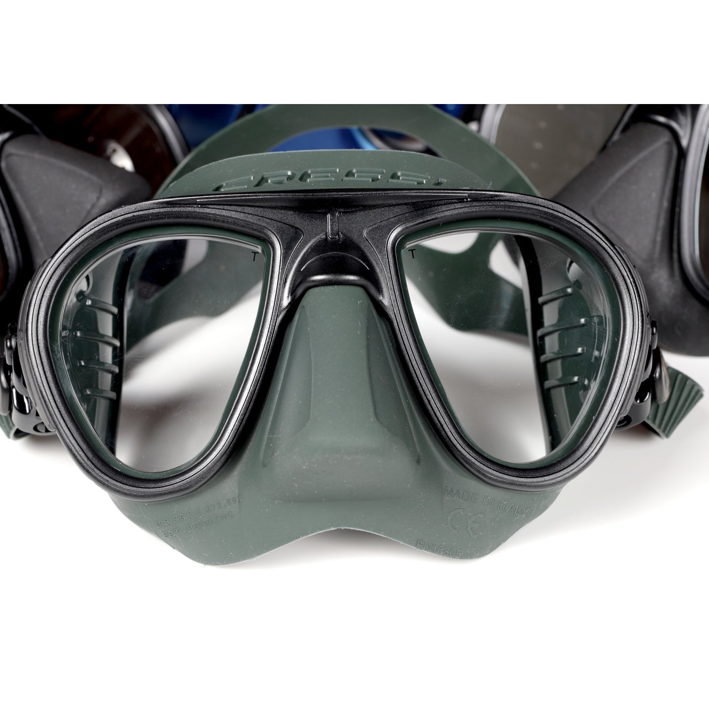 Cressi Calibro + Corsica Mask Set - Military Green