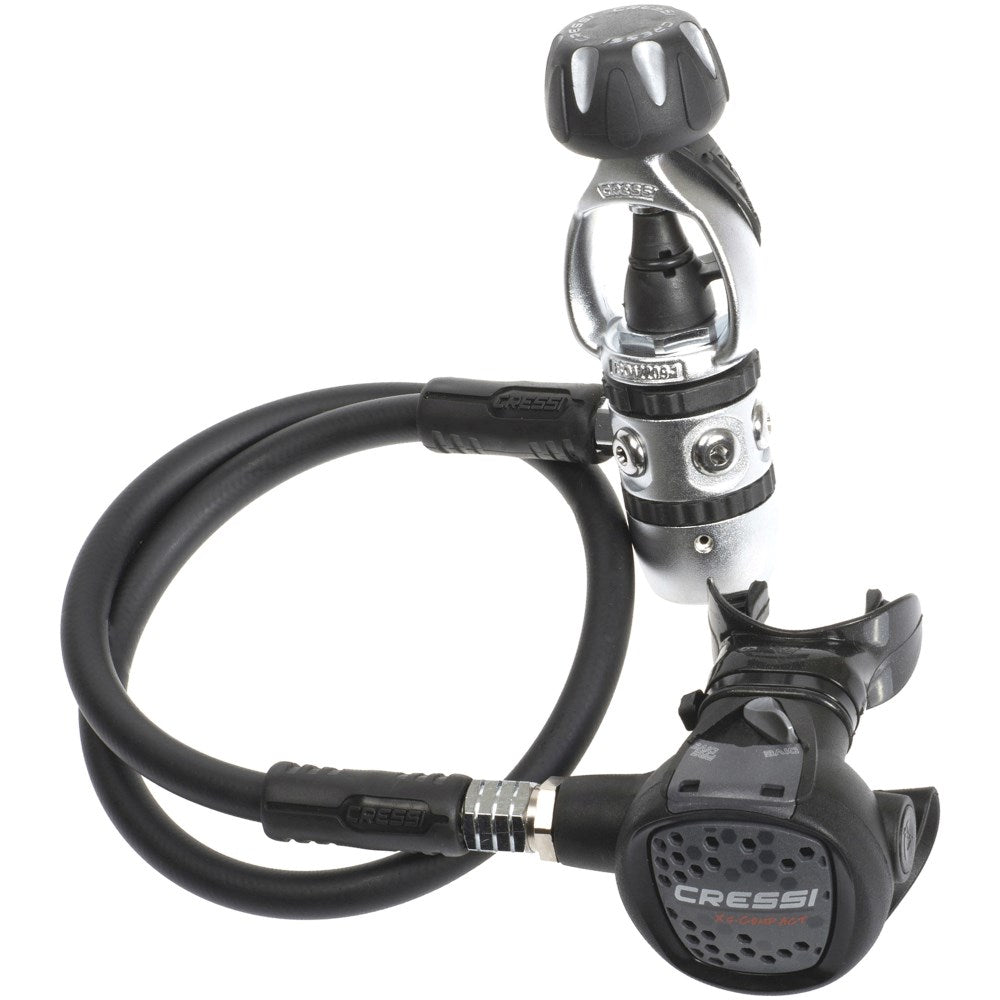 Main product image displaying the AC2 Compact regulator system with first and second stage
