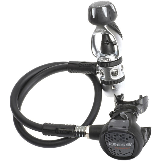 Main product image displaying the AC2 Compact regulator system with first and second stage
