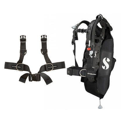 Shows removable Trav Tek harness conversion setup
