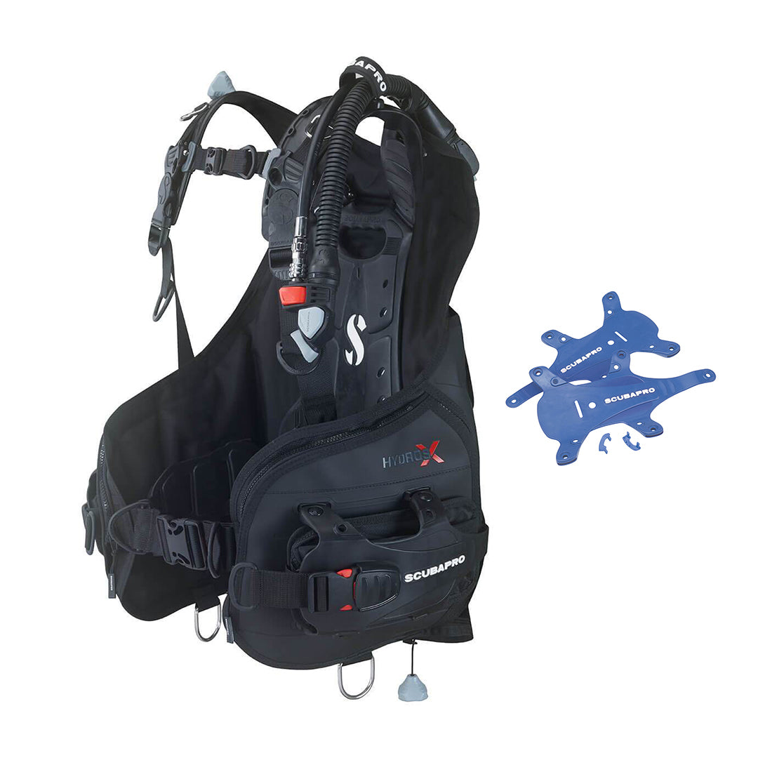 Hydros X BCD configured with blue accessory colour kit
