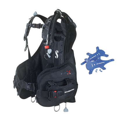 Hydros X BCD configured with blue accessory colour kit
