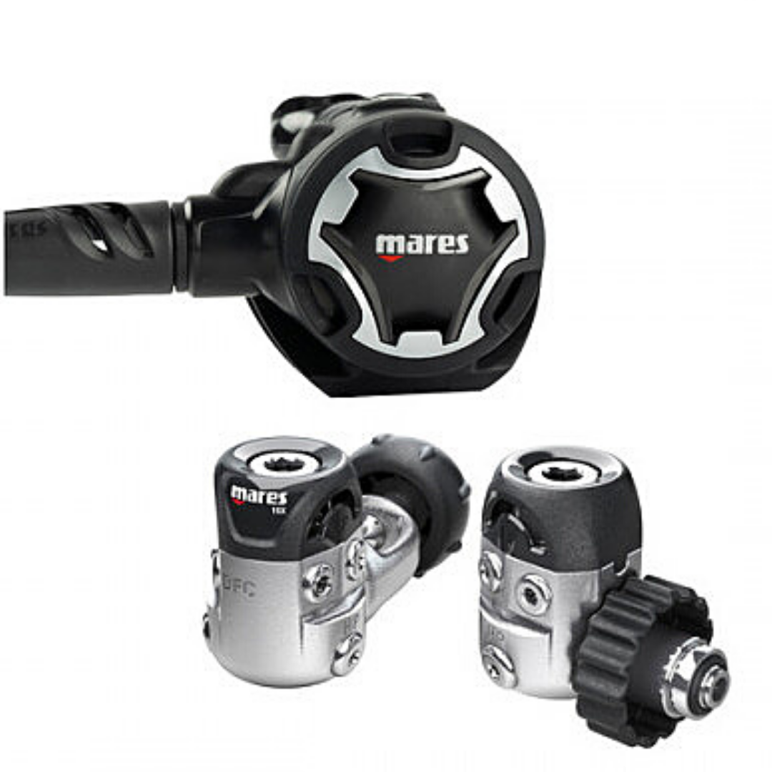 Main product image displaying the Dual second stage and 15X balanced diaphragm first stage
