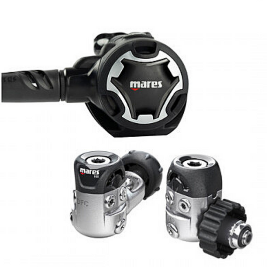 Main product image displaying the Dual second stage and 15X balanced diaphragm first stage
