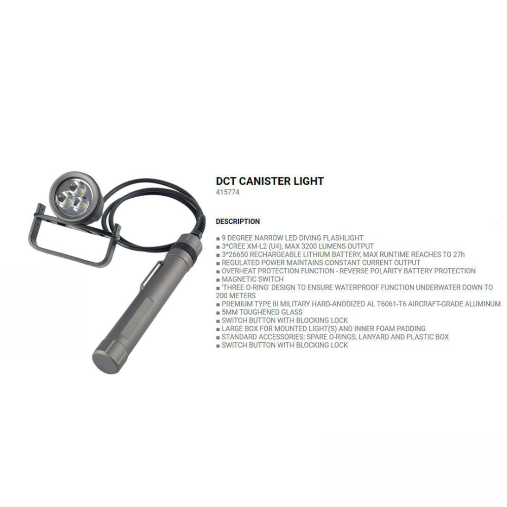 Mares XR DCTV Canister Light 3400 Lumens