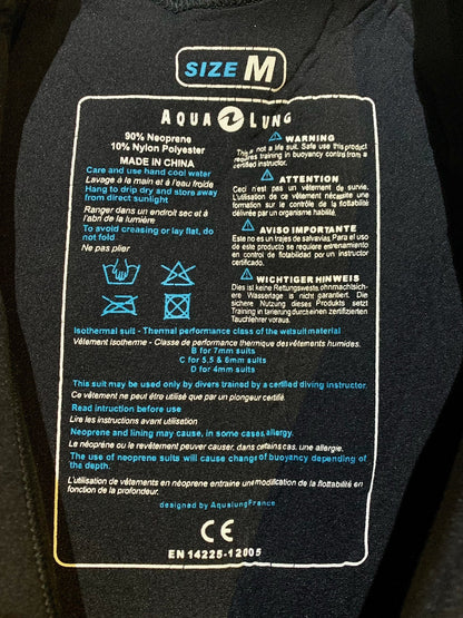 Aqua Lung Wetsuit with Hood 6.5mm High Density Ladies - Size M Pre-owned - Infinity DiveAqua Lung Wetsuit with Hood 6.5mm High Density Ladies - Size M Pre-ownedInfinityDive