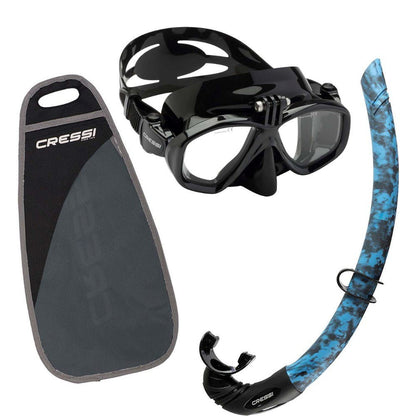 Cressi Action Dive Mask with GoPro or Action Camera Mount & Free Snorkel Set - Infinity DiveCressi Action Dive Mask with GoPro or Action Camera Mount & Free Snorkel SetCressi