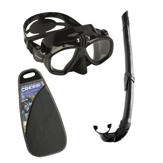 Cressi Action Dive Mask with GoPro or Action Camera Mount & Free Snorkel Set - Infinity DiveCressi Action Dive Mask with GoPro or Action Camera Mount & Free Snorkel SetCressi
