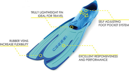 Cressi Agua Full Foot Dive Fins - Infinity DiveCressi Agua Full Foot Dive FinsCressi