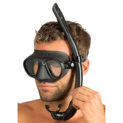 Cressi Calibro Dive Mask + Corsica Snorkel Set - Black - Infinity DiveCressi Calibro Dive Mask + Corsica Snorkel Set - BlackCressi