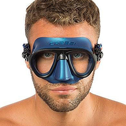 Cressi Calibro Dive Mask + Corsica Snorkel Set - Metal Blue
