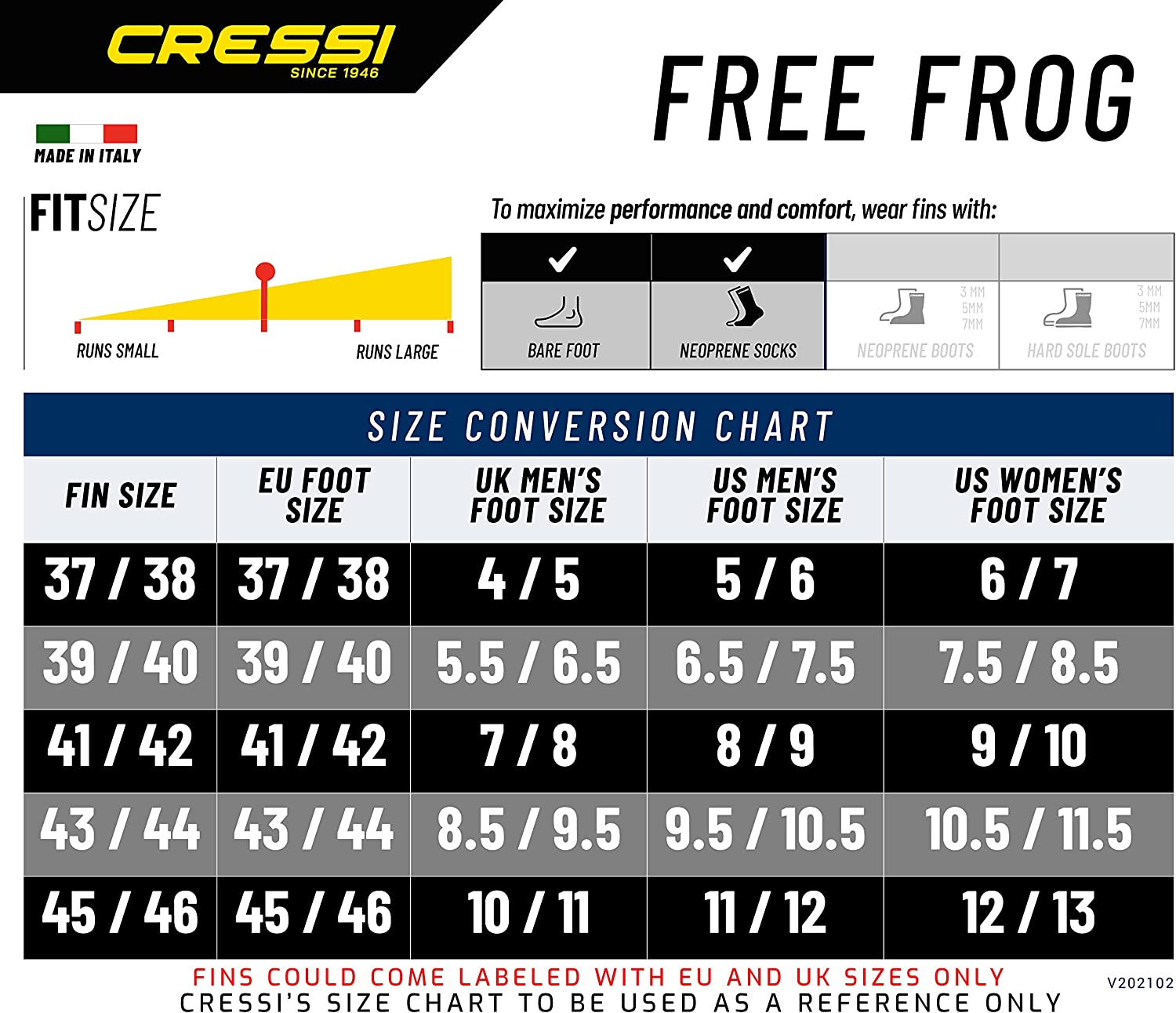 Cressi Free Frog Fins - Infinity DiveCressi Free Frog FinsCressi