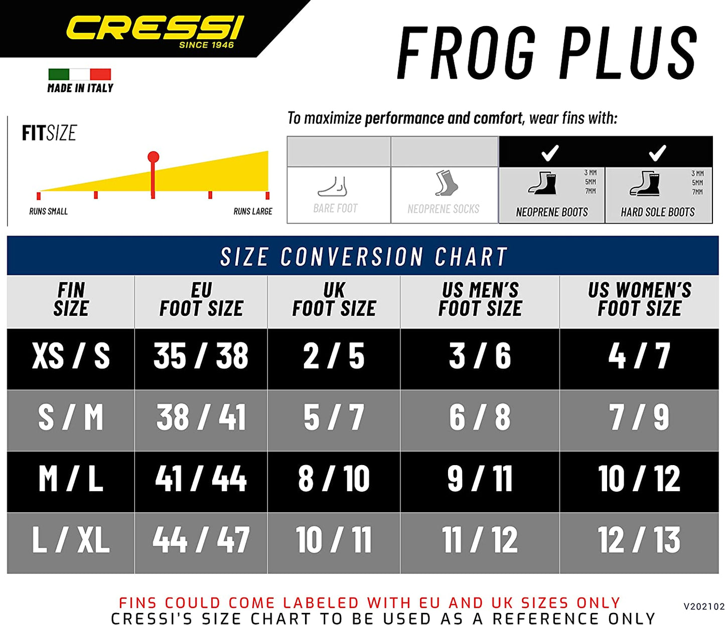Cressi Frog Plus Dive Fins - Infinity DiveCressi Frog Plus Dive FinsCressi