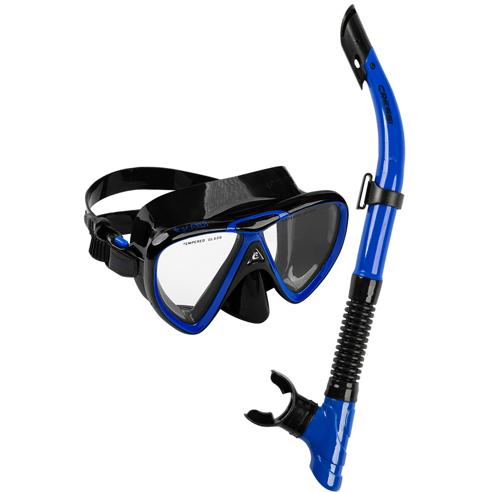 Cressi Ikarus Dive Mask & X-Hale Snorkel Set - Infinity DiveCressi Ikarus Dive Mask & X-Hale Snorkel SetCressi