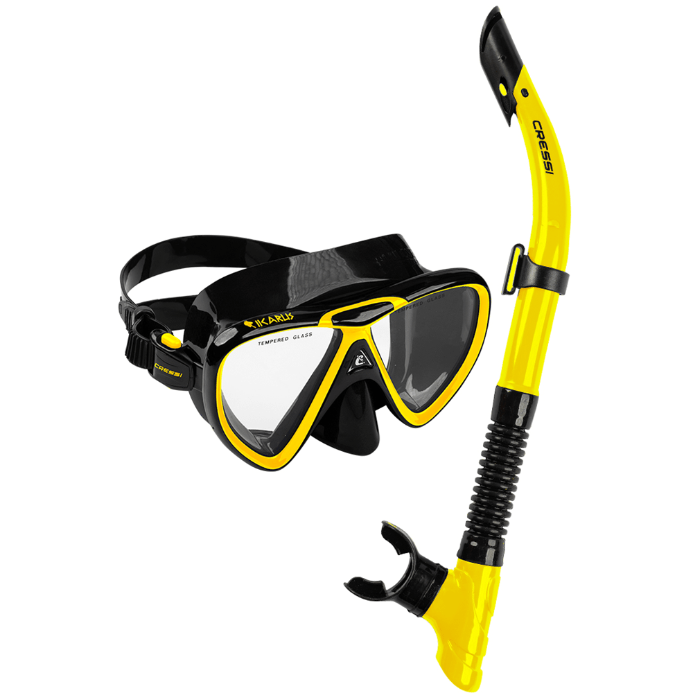 Cressi Ikarus Dive Mask & X-Hale Snorkel Set - Infinity DiveCressi Ikarus Dive Mask & X-Hale Snorkel SetCressi