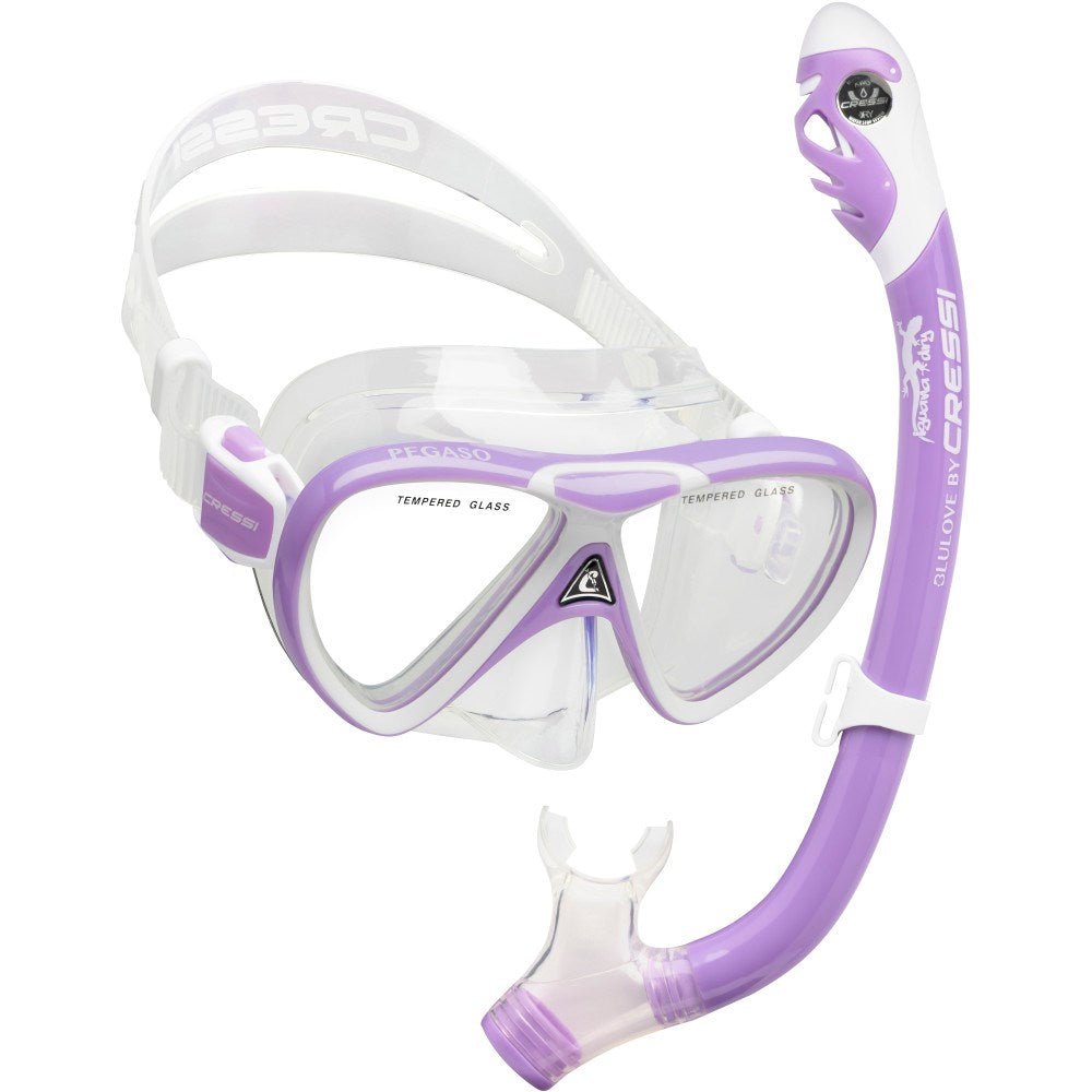 Cressi Pegaso Dive Mask & Iguana Dry Snorkel Junior Set - Infinity DiveCressi Pegaso Dive Mask & Iguana Dry Snorkel Junior SetCressi