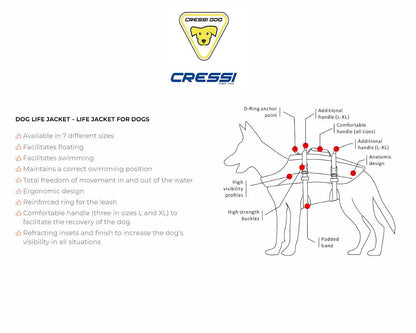 Cressi Premium Dog Life Jacket - Infinity DiveCressi Premium Dog Life JacketCressi