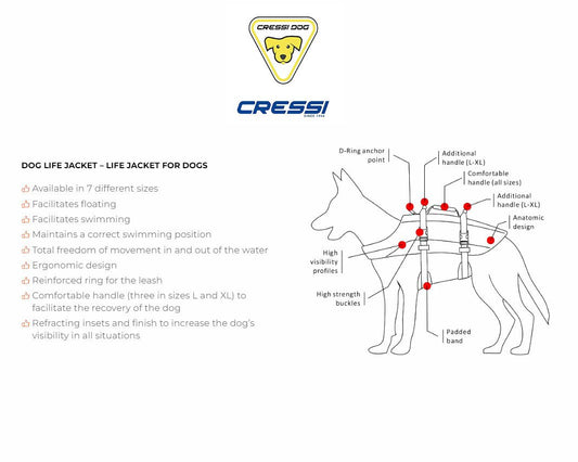 Cressi Premium Dog Life Jacket - Infinity DiveCressi Premium Dog Life JacketCressi