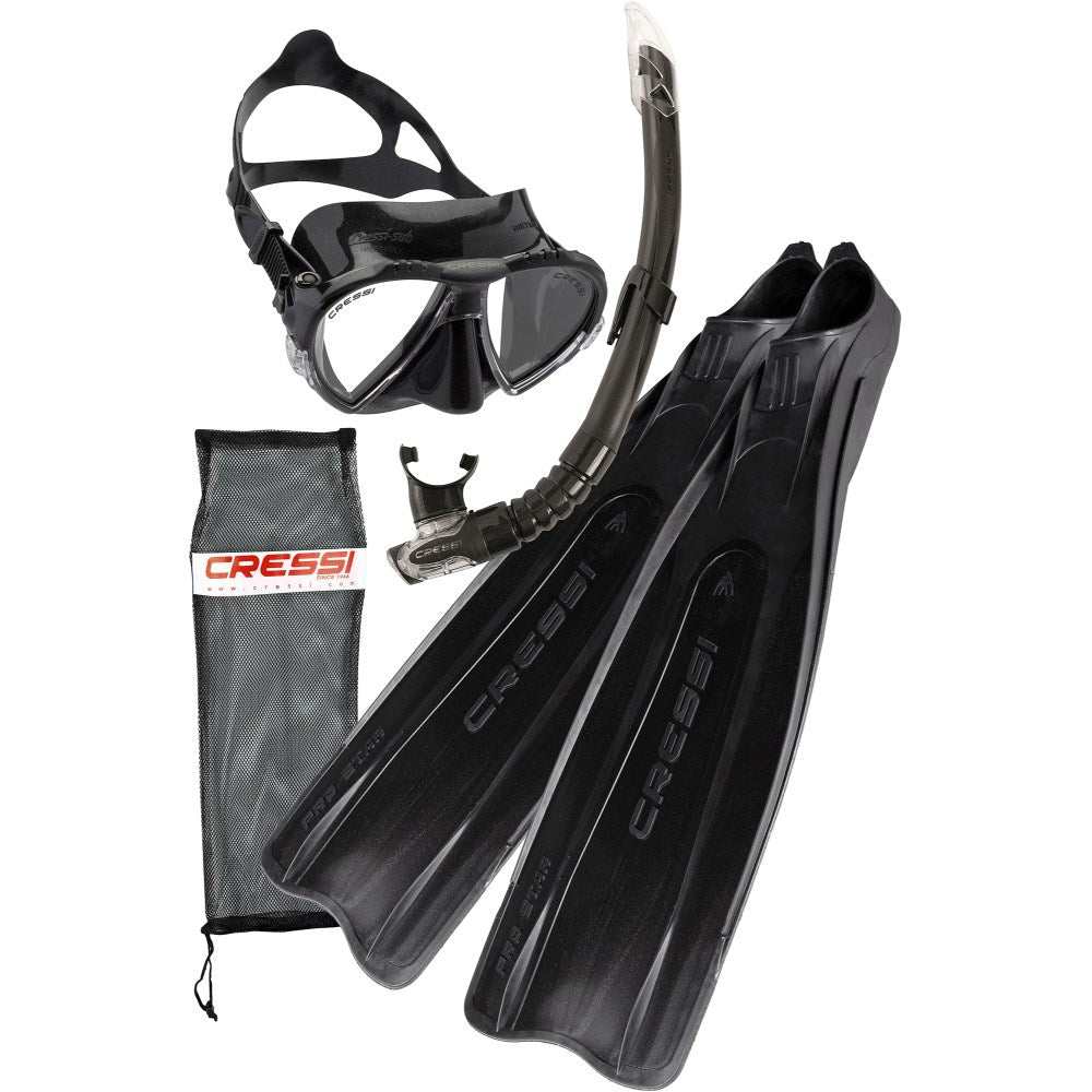 Cressi Pro Star Dive Mask + Snorkel + Fins Bag Set - Infinity DiveCressi Pro Star Dive Mask + Snorkel + Fins Bag SetCressi