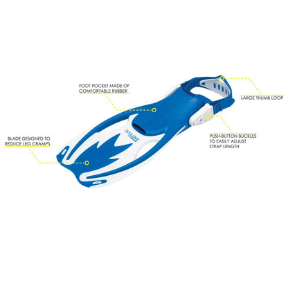 Cressi Rocks Mask + Snorkel + Fins Junior Set - Blue & Lime - Infinity DiveCressi Rocks Mask + Snorkel + Fins Junior Set - Blue & LimeCressi
