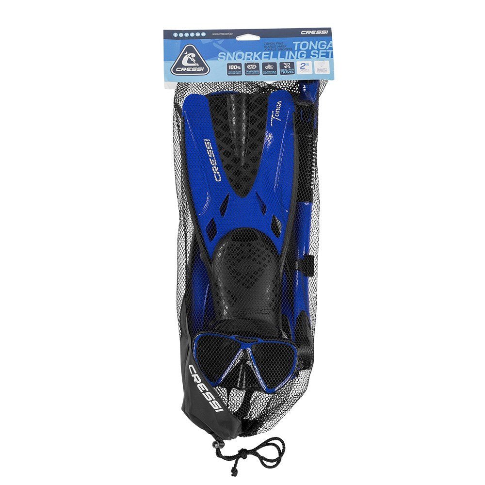 Cressi Tonga Dive Mask + Snorkel + Fins Set - Infinity DiveCressi Tonga Dive Mask + Snorkel + Fins SetCressi