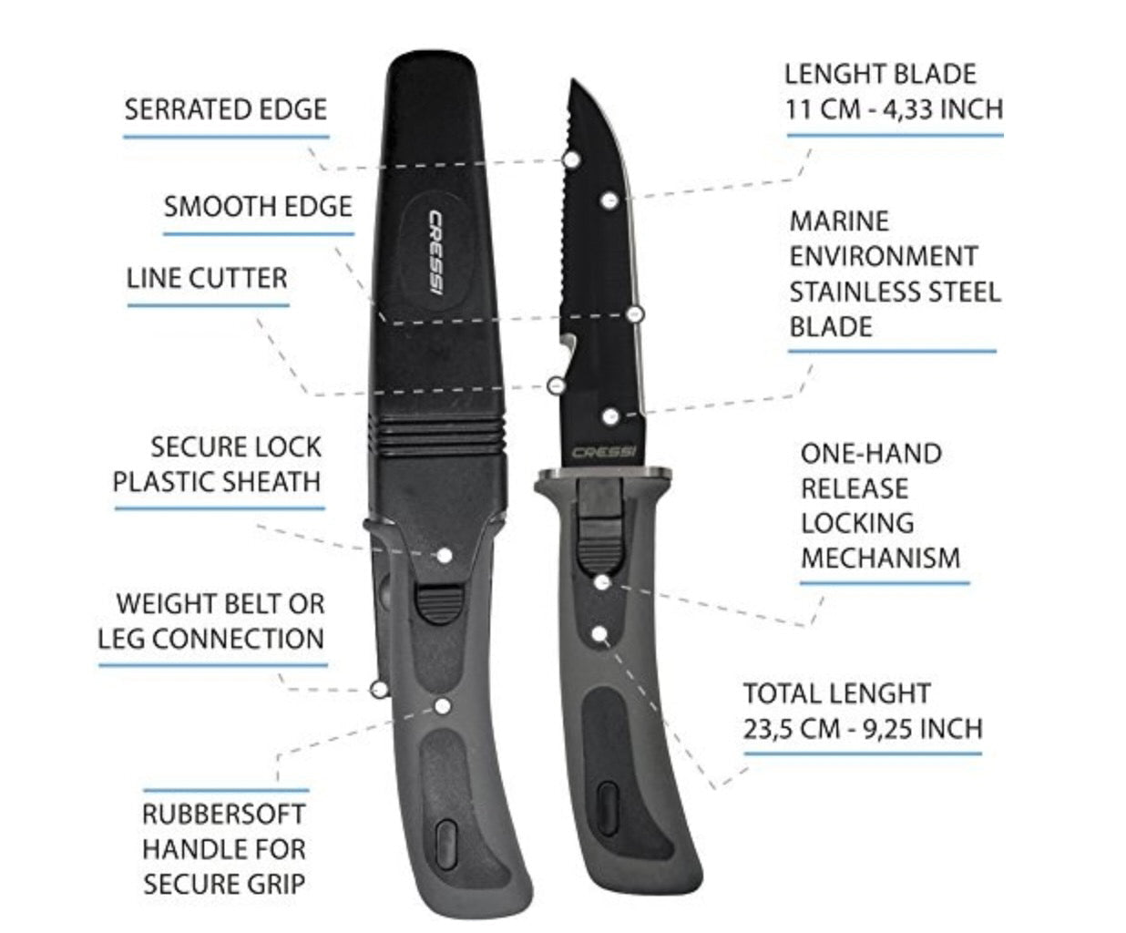 Cressi Vigo Dive Knife - Infinity DiveCressi Vigo Dive KnifeCressi