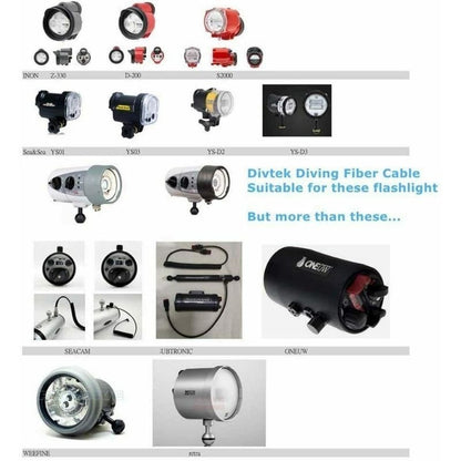 Divtek Fiber Optic Cable With Connector Adaptor Set - Infinity DiveDivtek Fiber Optic Cable With Connector Adaptor Setinon