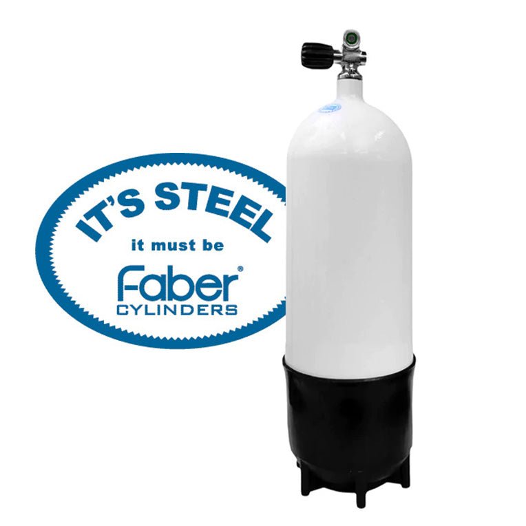 Faber Steel Dive Tank Cylinder 10.5L - 232 Bar Standard - Infinity DiveFaber Steel Dive Tank Cylinder 10.5L - 232 Bar StandardFaber