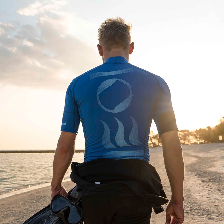 Fourth Element Ocean Positive Short Sleeves Hydro-T Scuba Blue - Men - Clearance - Infinity DiveFourth Element Ocean Positive Short Sleeves Hydro-T Scuba Blue - Men - ClearanceFourth Element