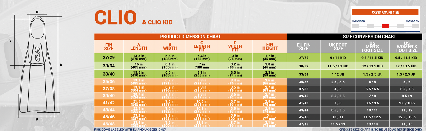 infinity-dive-cressi-clio-swimming-fins-sizing-guide
