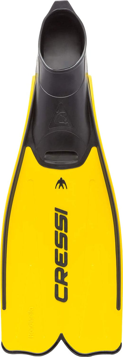 infinity-dive-cressi-rondinella-swimming-fins-yellow-front