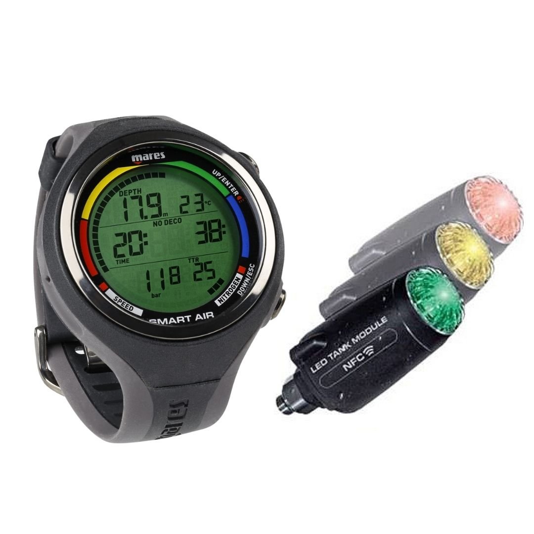 Mares Smart Air Dive Computer + LED Tank Module Transmitter - Infinity DiveMares Smart Air Dive Computer + LED Tank Module TransmitterMares