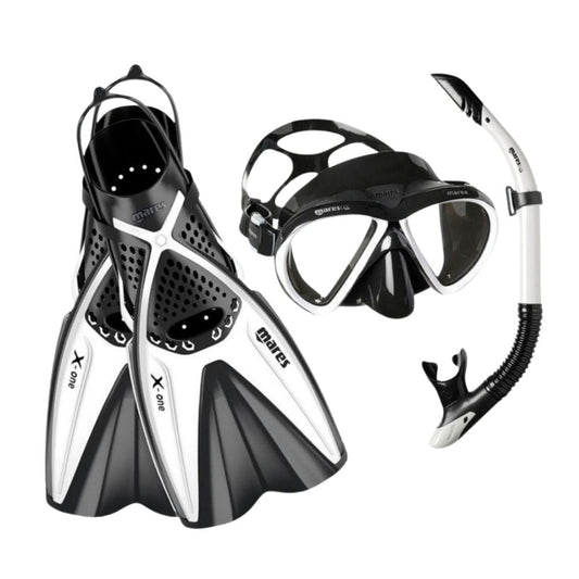 Mares X-one Bonito Mask Snorkel Fins Set White - Infinity DiveMares X-one Bonito Mask Snorkel Fins Set WhiteMares