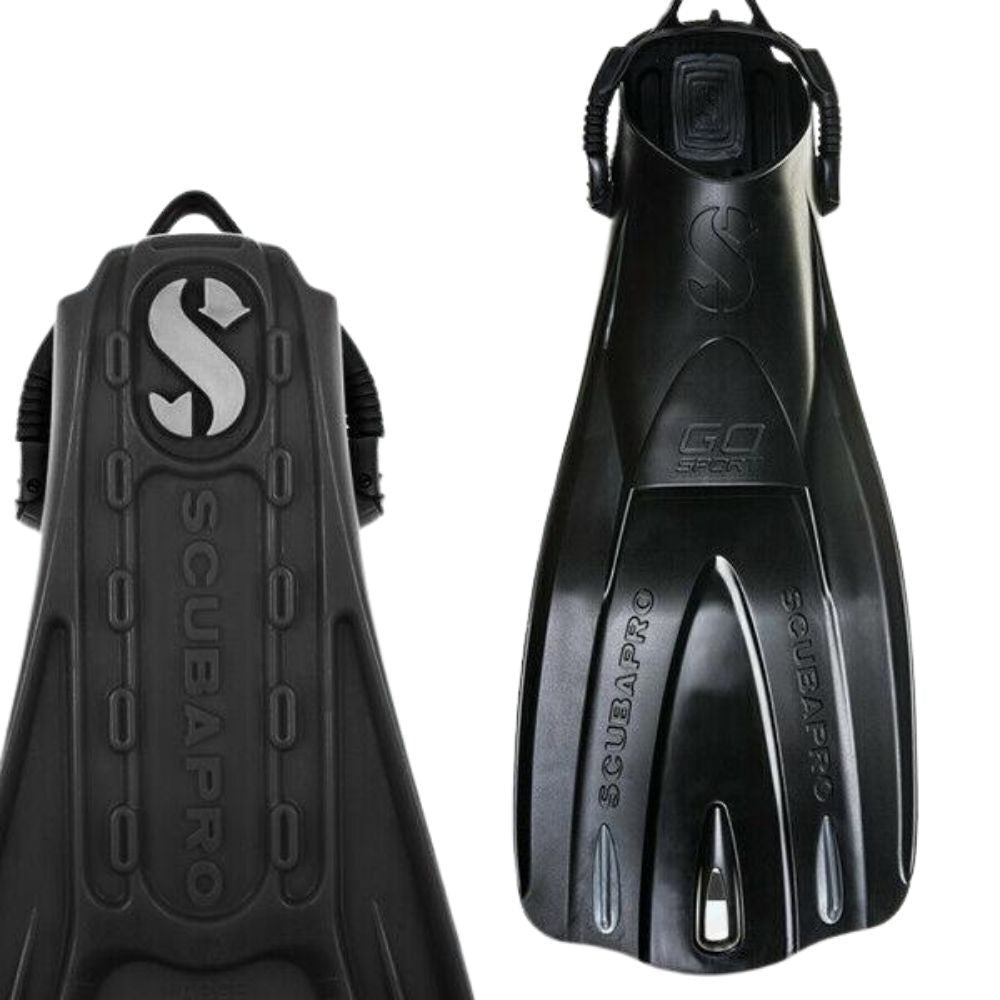 Scubapro Go Sport Fins (Black) / Scubapro Delta 5mm Zip Boots - Infinity DiveScubapro Go Sport Fins (Black) / Scubapro Delta 5mm Zip BootsScubapro