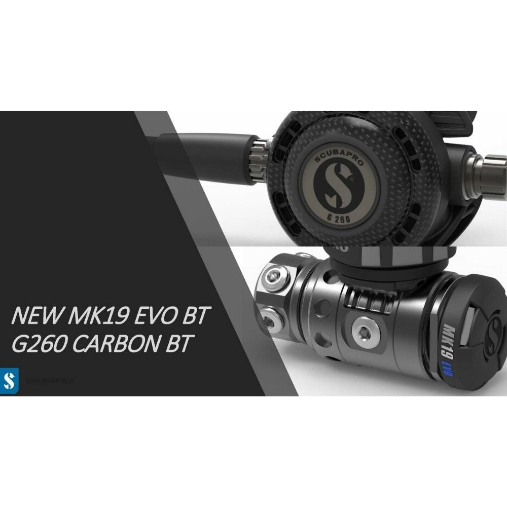 Scubapro MK19 Evo Black Tech / G260 Carbon Dive Regulator System - Infinity DiveScubapro MK19 Evo Black Tech / G260 Carbon Dive Regulator SystemScubapro
