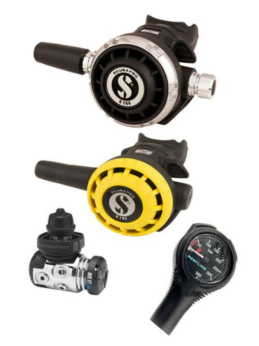 Scubapro Regulator Set: MK17 Evo2 | G260 | Octopus + Free Cressi SPG - Infinity DiveScubapro Regulator Set: MK17 Evo2 | G260 | Octopus + Free Cressi SPGScubapro