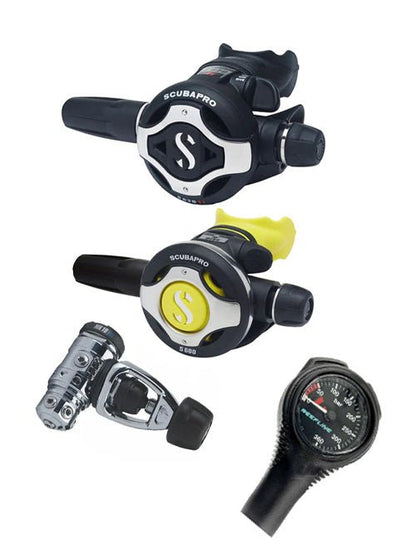 Scubapro Regulator Set: MK19 Evo | S620 Ti | Octopus + Free Cressi SPG - Infinity DiveScubapro Regulator Set: MK19 Evo | S620 Ti | Octopus + Free Cressi SPGScubapro