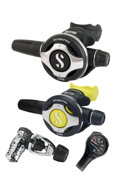 Scubapro Regulator Set: MK25 Evo | S600 | Octopus + Free Cressi SPG - Infinity DiveScubapro Regulator Set: MK25 Evo | S600 | Octopus + Free Cressi SPGScubapro