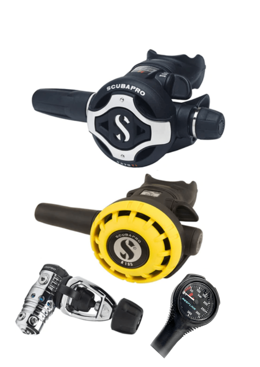 Scubapro Regulator Set: MK25 Evo | S620Ti | Octopus + Free Cressi SPG - Infinity DiveScubapro Regulator Set: MK25 Evo | S620Ti | Octopus + Free Cressi SPGScubapro