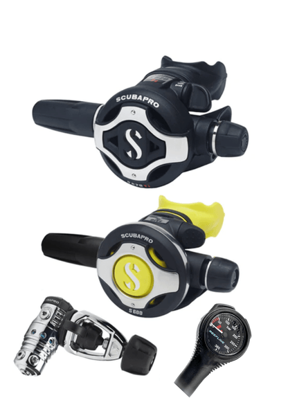Scubapro Regulator Set: MK25 Evo | S620Ti | Octopus + Free Cressi SPG - Infinity DiveScubapro Regulator Set: MK25 Evo | S620Ti | Octopus + Free Cressi SPGScubapro