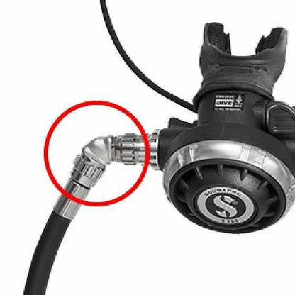 Scubapro Second Stage 120 degree Elbow Swivel - Infinity DiveScubapro Second Stage 120 degree Elbow SwivelScubapro