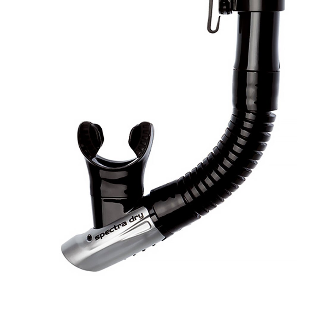 Scubapro SNORKEL SPECTRA DRY, Silver / Black - Infinity DiveScubapro SNORKEL SPECTRA DRY, Silver / BlackScubapro