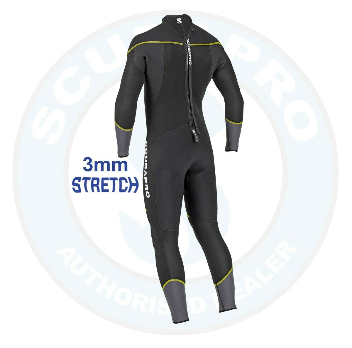 Scubapro Sport Wetsuit 3mm - Black/Yellow - Men - Infinity DiveScubapro Sport Wetsuit 3mm - Black/Yellow - MenScubapro