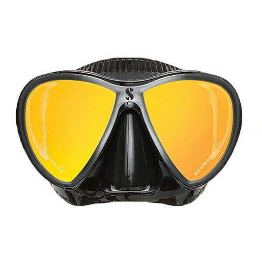 Scubapro Synergy Twin Lens Dive Mask Mirrored Silver / Black - Infinity DiveScubapro Synergy Twin Lens Dive Mask Mirrored Silver / BlackScubapro