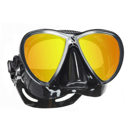 Scubapro Synergy Twin Lens Dive Mask Mirrored Silver / Black - Infinity DiveScubapro Synergy Twin Lens Dive Mask Mirrored Silver / BlackScubapro